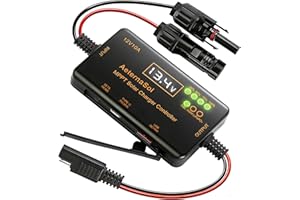 AeternaSol MPPT Solar Charge Controller 12V 10A Solar Panel with LCD Display Charge Controller for Gel AGM Lithium LiFePO4 Ba