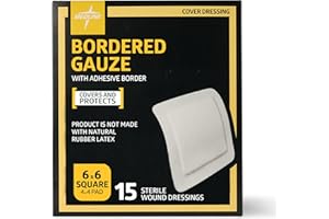 Medline Bordered Gauze; 6" x 6" Adhesive Island Wound Dressing; Sterile; 15 Count