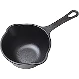 Victoria Cast Iron Sauce Pan. 0.45qt Sauce Pot Seasoned with 100% Kosher Certified Non-GMO Flaxseed Oil.