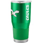Team Fan Apparel NFL 30oz Gameday Stainless Steel Tumbler, Insulated For Hot & Cold, Slider Lid, Silicone Grip, Officially Licensed (Philadelphia Eagles - Kelly Green)