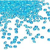uxcell 10000Pcs Wedding Table Scatter Confetti Fake Crystals Acrylic Diamonds Rhinestones Vase Fillers Gems for Crafts,Table Centerpiece Decor, Bridal Shower Party (Light Blue, 3mm)