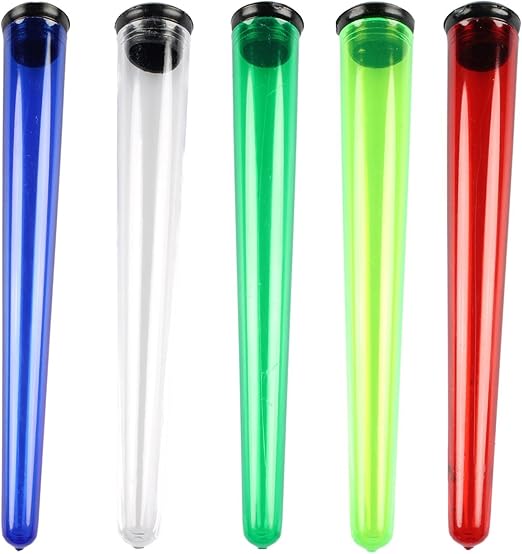 King Size Airtight Hard Plastic Tapered Tube for RollUp Cigarettes and