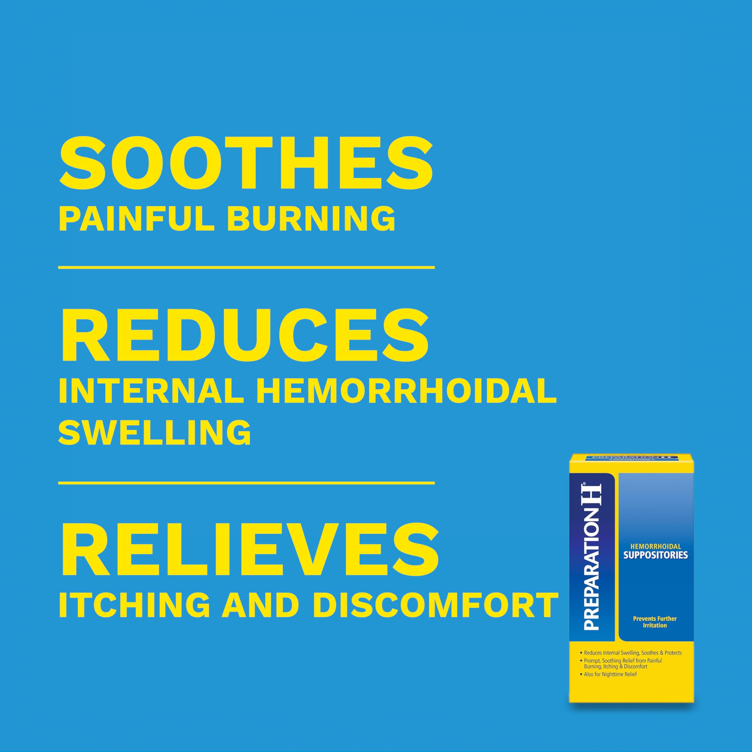 Preparation H Hemorrhoid Suppositories For Itching And Discomfort Relief - 12 Count (Pack of 1)