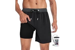 BLATIAL Mens Swim Trunks 7" Quick Dry Swim Shorts Swimsuit Swimming Trunks Swimwear with Pockets