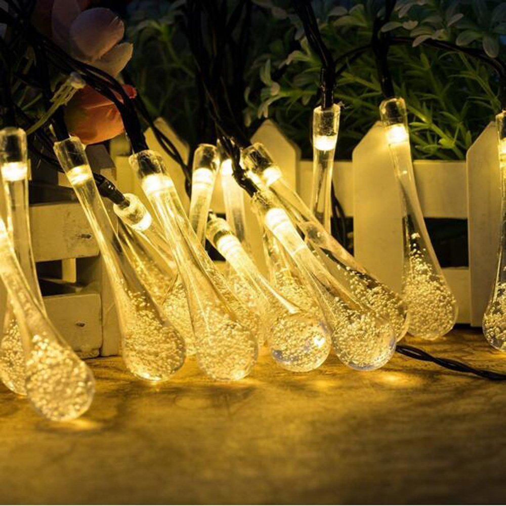 4,8 Meter 20er LED Solar Garten Lichterkette Solar Außenbeleuchtung
