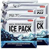 ABOXOBOG Reusable Ice Packs for Coolers Long Lasting Gel Freezer Packs for Cooler Bag Lunch Box,Keeps Food Cold Fresh (5 Pack, S(6.5"x7.5"))