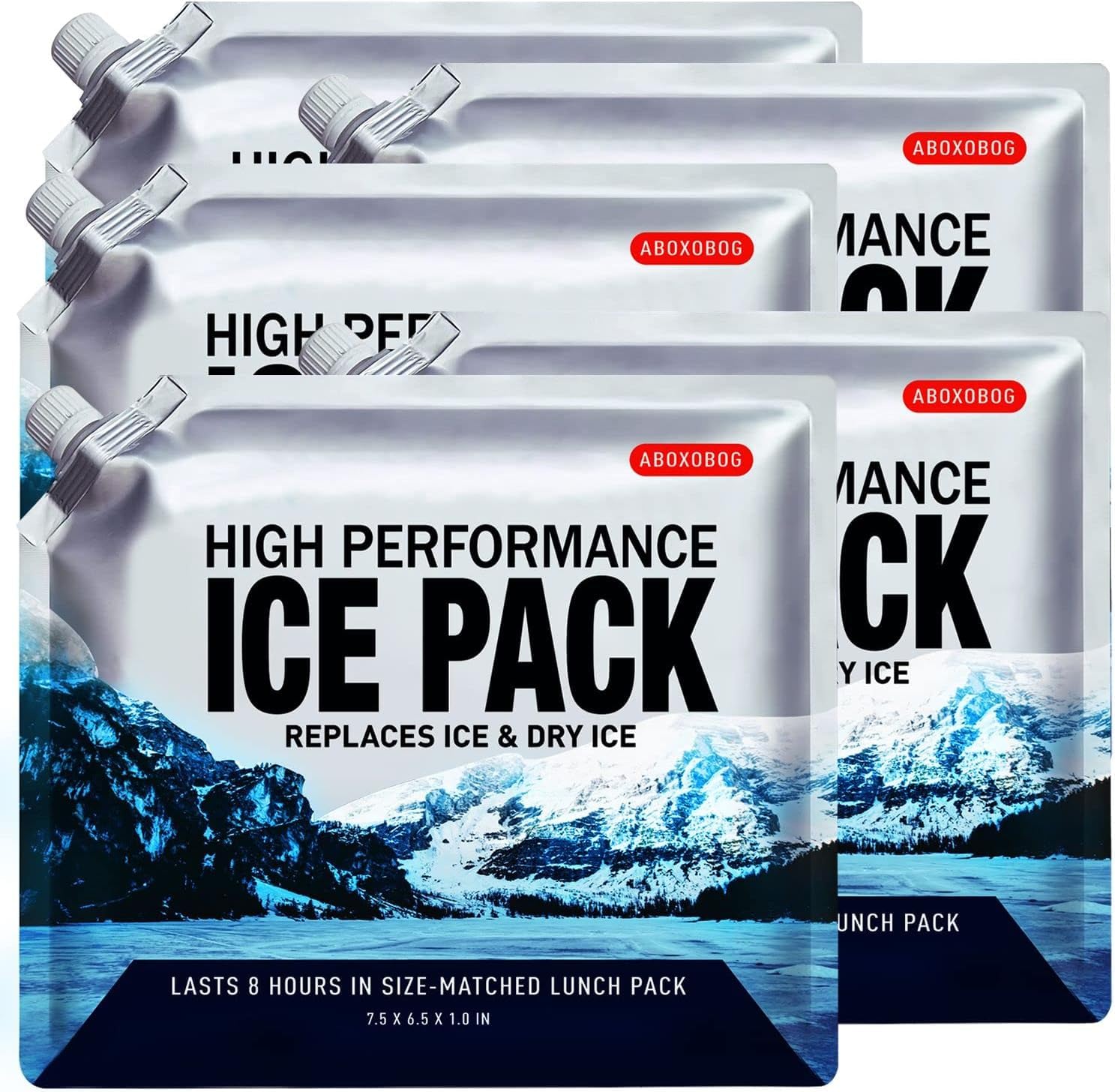 Photo 1 of ***1 MISSING***ABOXOBOG Reusable Ice Packs for Coolers Long Lasting Gel Freezer Packs for Cooler Bag Lunch Box,Keeps Food Cold Fresh (5 Pack, S(6.5"x7.5"))***1 MISSING***