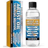 Odorless Mineral Spirits 100ml, Premium Odorless Paint Thinner for Oil Painting, Odor-Free Solvent for Artists, Thinning Oil Colors and Cleaning Brushes, Professionals Oil Painting Supplies