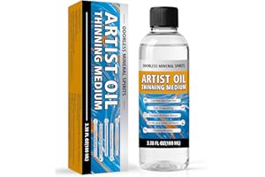 BELLISINNO Odorless Mineral Spirits 100ml, Premium Odorless Paint Thinner for Oil Painting, Odor-Free Solvent for Artists, Thinning Oil Colors and Cleaning Brushes, Professionals Oil Painting Supplies