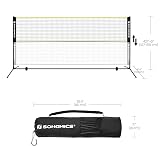 SONGMICS 4M Badminton Net Volleyball Net Adjustable Height Portable SYQ400B02 view 7