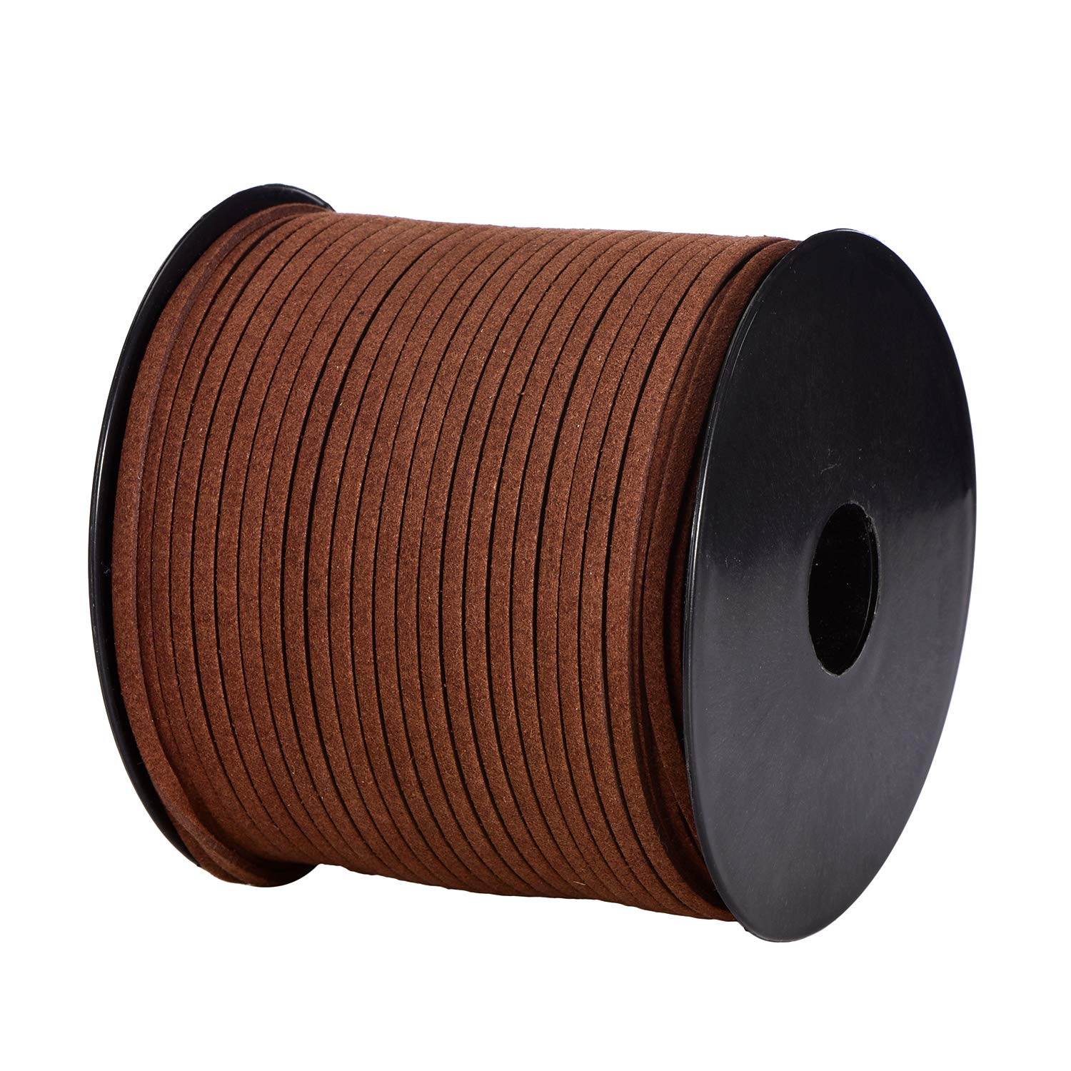 DonDon Velour Ribbon 0.12 inch (3 mm) DIY - 98.43 yd (90 m) roll - Brown