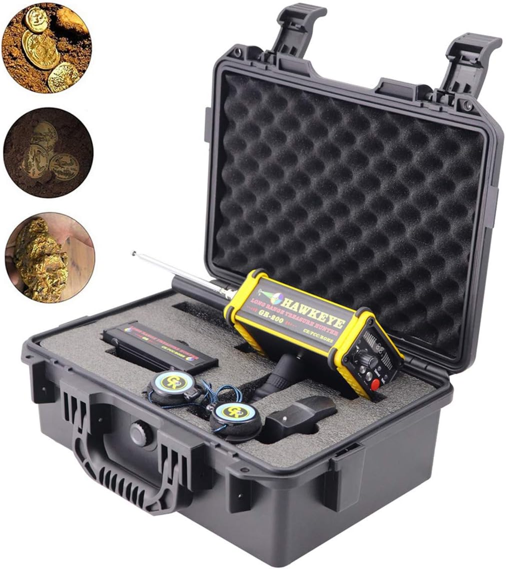 HBHHB Metal Detector GR-200 Pinpointer LED Display Remote Search with Antennas High Sensitivity Lightweight Gold Detector with Tool Box To Hunt Treasure