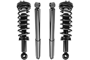 Detroit Axle - RWD Struts Shocks for 2004-2008 Ford F-150 Lincoln Mark LT 2005 2006 2007, 2 Front Struts w/Coil Spring Assembly 2 Rear Shock Absorbers Replacement Suspension Kit