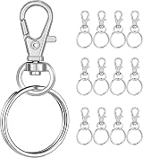 hioseyre 12 Pcs Key Rings Swivel Lobster Clasps Metal Clips Silver view 1