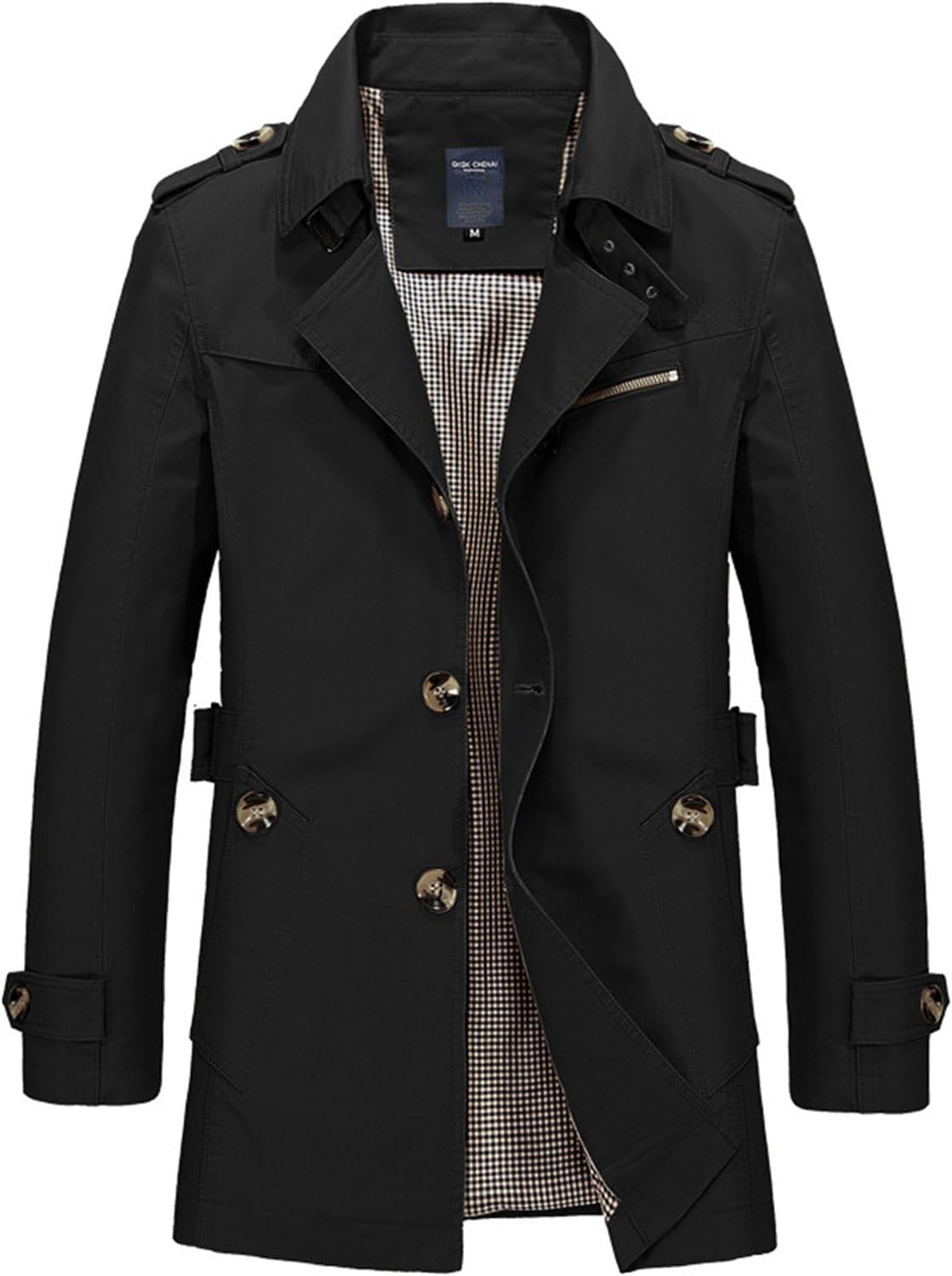 Mandaartins Casual Long Section Spring Autumn Winter Jacket Men Trench Coat Solid with Belt Overcoat Plus Size M-5Xl