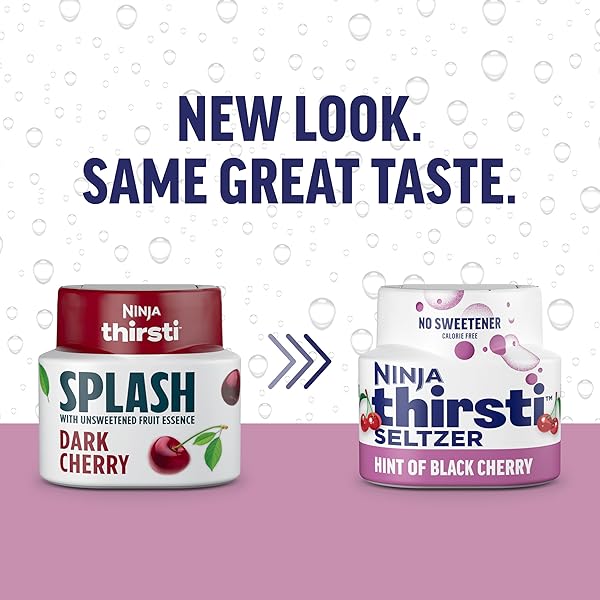 NINJA THIRSTI FLAVORED WATER DROPS, SELTZER VARIETY PACK, CRISP AND REFRESHING SPARKLING WATER, ZERO CALORIES, ZERO SUGAR, ZERO SWEETENERS, MAKES 20, 12OZ DRINKS, 3 PACK, WCFV1