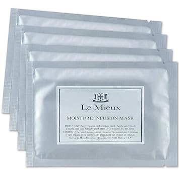 Download Amazon Com Le Mieux Moisture Infusion Mask Hydrating Serum Infused Face Masks With Peptides Vitamin C Marine Collagen Moisturizing Facial Masks No Parabens Or Sulfates 4 Mask Set Beauty PSD Mockup Templates