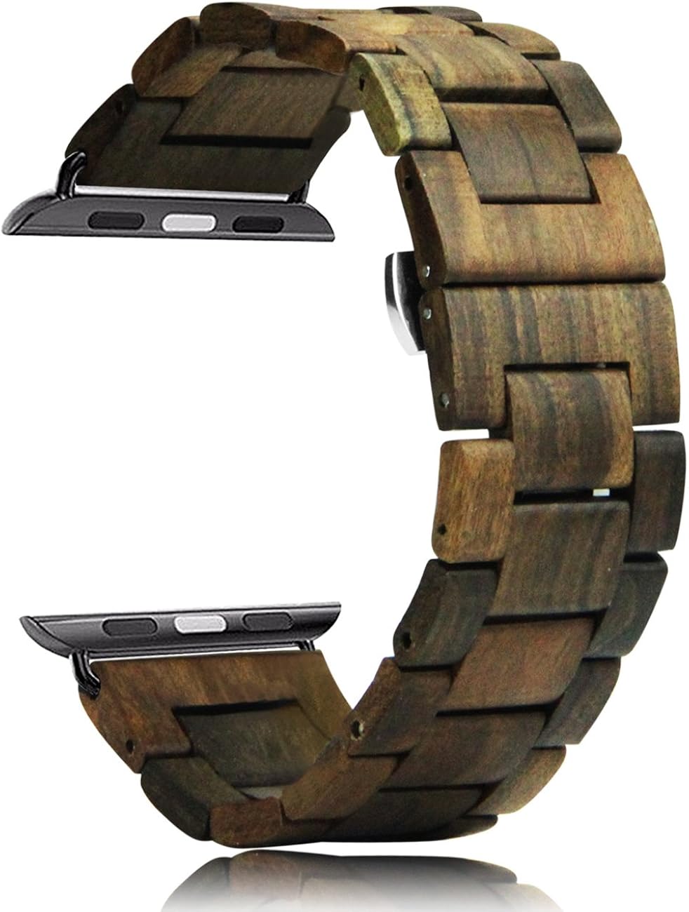 Amazon.com: Wooden Watch Band for Apple Watch, 100% Eco-Friendly Natural Hardwood Watch Strap 
