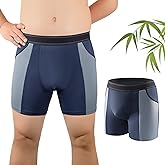 Carer Mens Incontinence Underwear Washable Incontinence Underwear for Men 80ml Absorbency Reusable Leak Proof Underwear for Men Bladder Leak Protection Urinary Incontinence Boxer Shorts Blue XL
