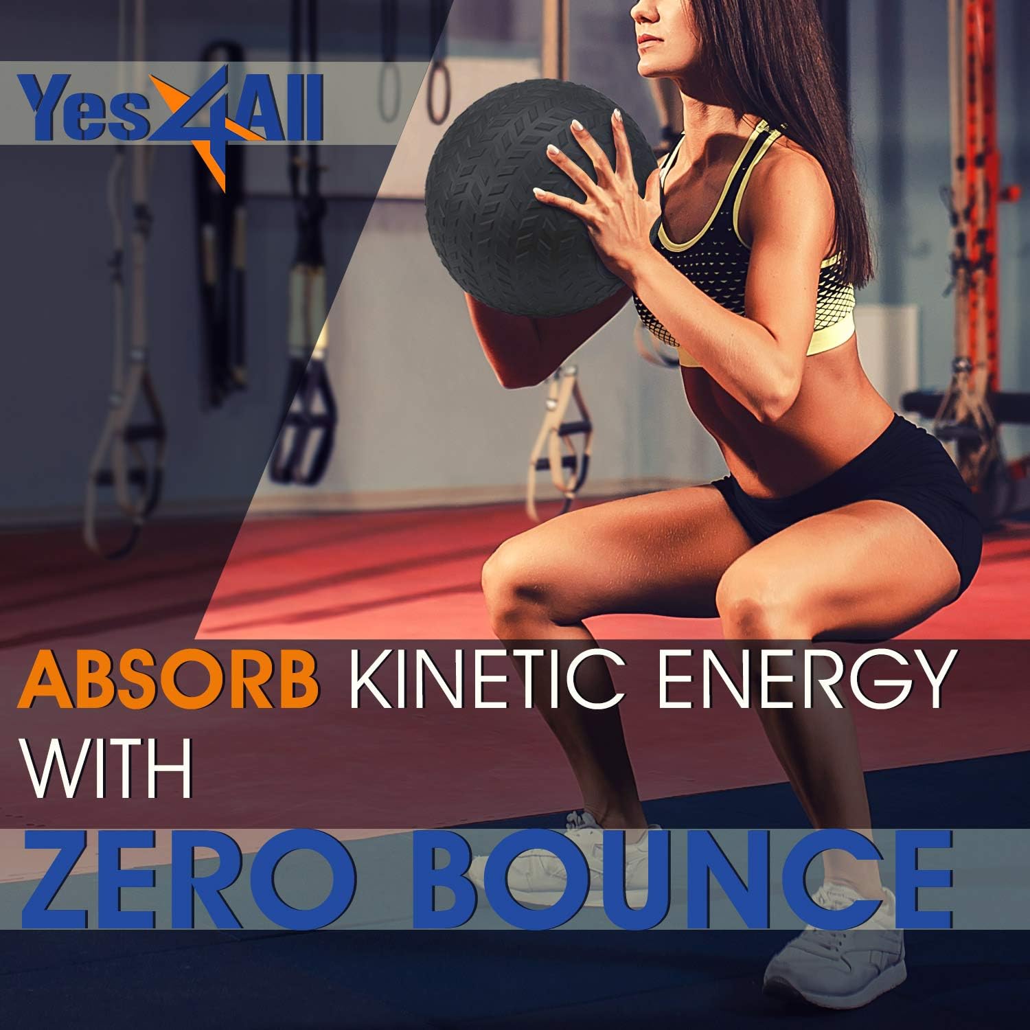 Yes4All 10 lbs Slam Ball for Strength and Crossfit Workout – Slam Medicine Ball (10 lbs, Black) : Sports & Outdoors