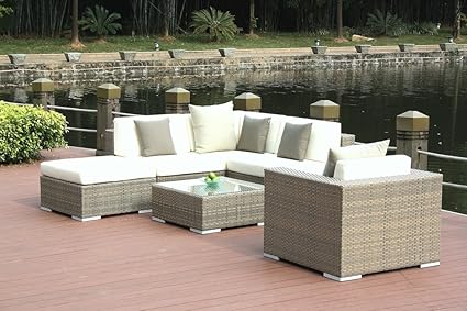 Talfa Big Sofia Rattan Garden Furniture Set Grey Amazon De Garten