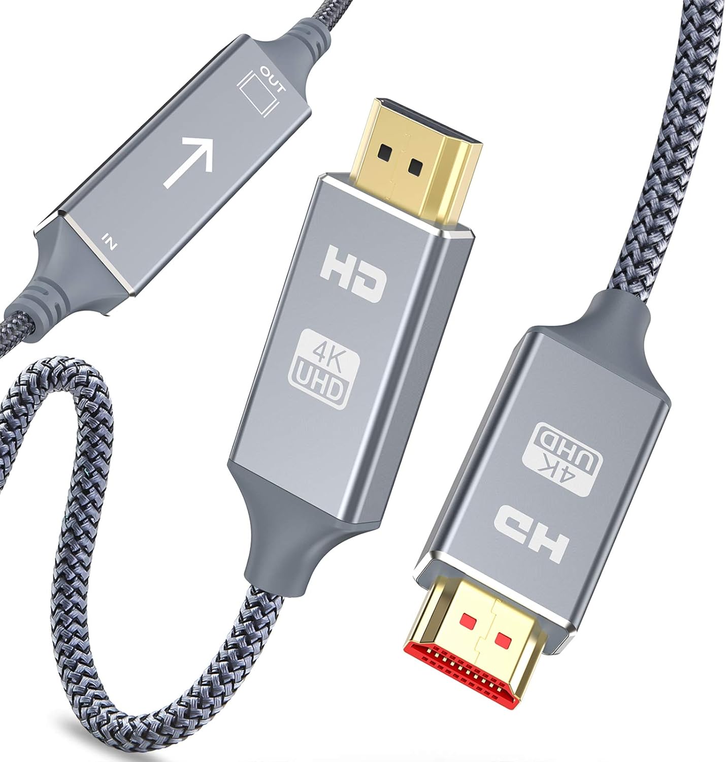4K HDMI Cable 6.6 ft,Capshi High Speed 18Gbps HDMI 2.0 Cable,4K, 3D, 2160P, 1080P, Ethernet - 28AWG Braided HDMI Cord - Audio Return(ARC) Compatible UHD TV, Blu-ray, PS4, PS3, PC: Electronics