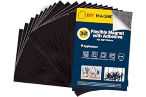 Magnetic Sheets with Adhesive Backing for 4x6 Pictures(Pack of 32),Adhesive Photo Magnets for Home/Classroom/Office,Magnets f