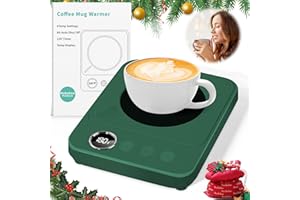 MABAHOO Coffee Mug Warmer for Desk, Electric Heated Mug Cup Warmer, Auto Shut Off, Office Desk Accessories Home Kitchen Appliances Gadgets, Birthday Gifts for Women Men(Green)
