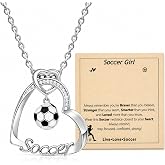 Sports Necklace for Teens Women,Softball Volleyball Basketball Soccer Gifts | Softball Volleyball Basketball Soccer Necklace,Sports Lovers Gift for Daughters Mom Sister Friends,Birthday Christmas