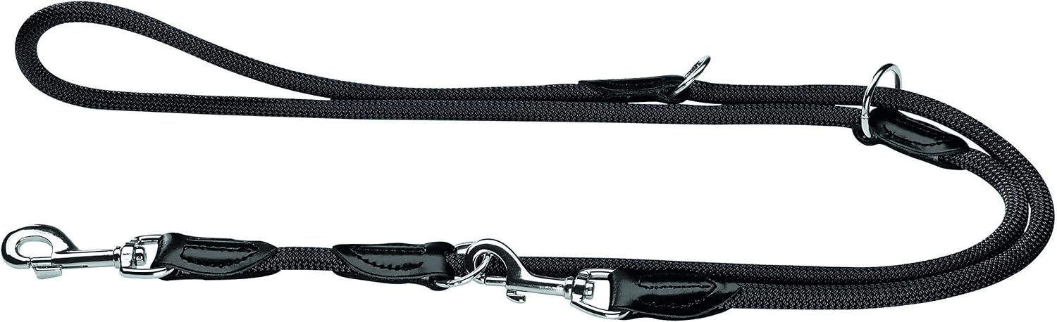 Hunter Freestyle Adjustable Leash, 8 mm Diameter x 200 cm Length, Black - Image 3