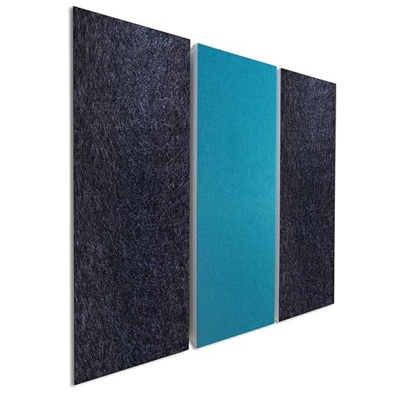 Basotect G+ Schallabsorber-Set Colore < 3 Elemente > Anthrazit + Petrol