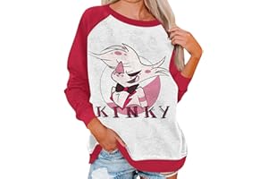 BTLYUIOAPE Hazbin Hotel Merch(Hell Inn) Hazbin Hotel Women'S Round Neck Long Sleeve Sweatshirts Anime Pullover Tops 2024
