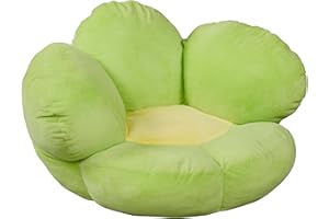 ECR4Kids SoftZone Flower Cozy Cushion, Floor Pillow, Bright Green