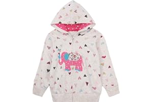 POPSHION Baby Girl Zip-up Jacket Rainbow Unicorn Cotton Hoodie Sweatshirt Toddler Fall Coat Kids Winter Outfits Outerwear 2t-7t