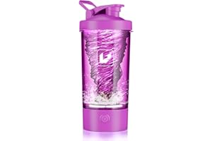 CHOLAS Electric Shaker Bottle USB C Rechargeable Protein Shaker Bottle Shaker cups for Protein Shakes Mixer with 24oz BPA Free Tritan Meal Replacement Shakes Made with Tritan Portable Blender Cup (Purple)