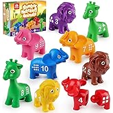 Coogam Number Matching Toy Set, 10pcs Double-Sided Animal Number Counting Game, Preschool Montessori Fine Motor Skill Mathema