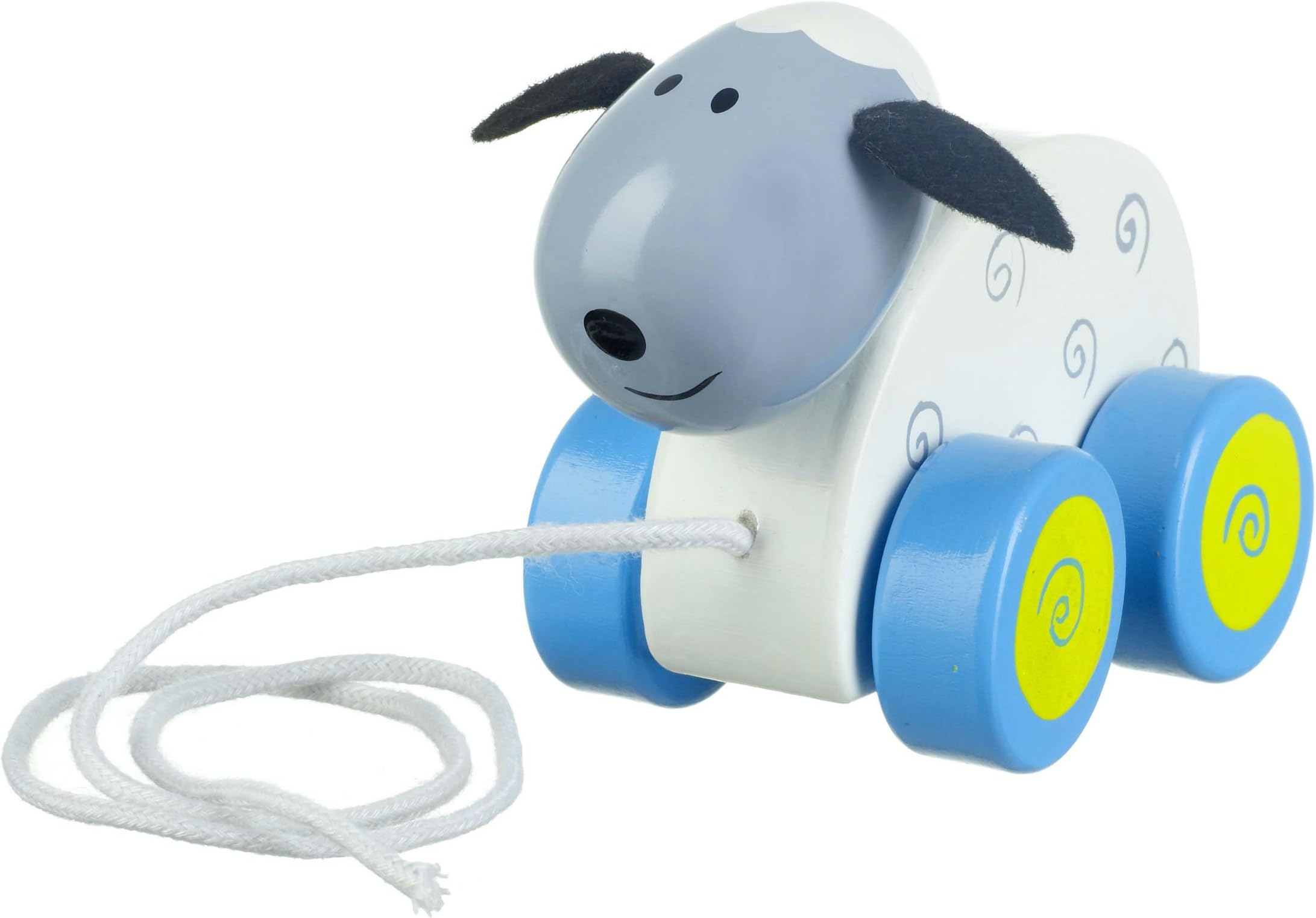 ORANGE TREEToys Sheep Pull Along Toy - Animal Push and Pull Along Toys for 1 Year Olds, Toddler, Wooden Walker - 1st Birthday Gifts for Baby Boys and Girls - Early Development & Activity Toys