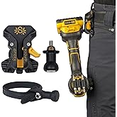 Spider Tool Holster - Pro Tool Holster + One Tool Grip + One Driver Pin - Upgraded, Self Locking Multi Tool Holder with Ambidextrous Thumb Lock