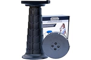 Spisces Telescopic Stool,20.4" Portable Seat, Collapsible Chair with Carabiner for Camping/Fishing/Hiking/BBQ/Music Festival - Max Capacity 770lbs