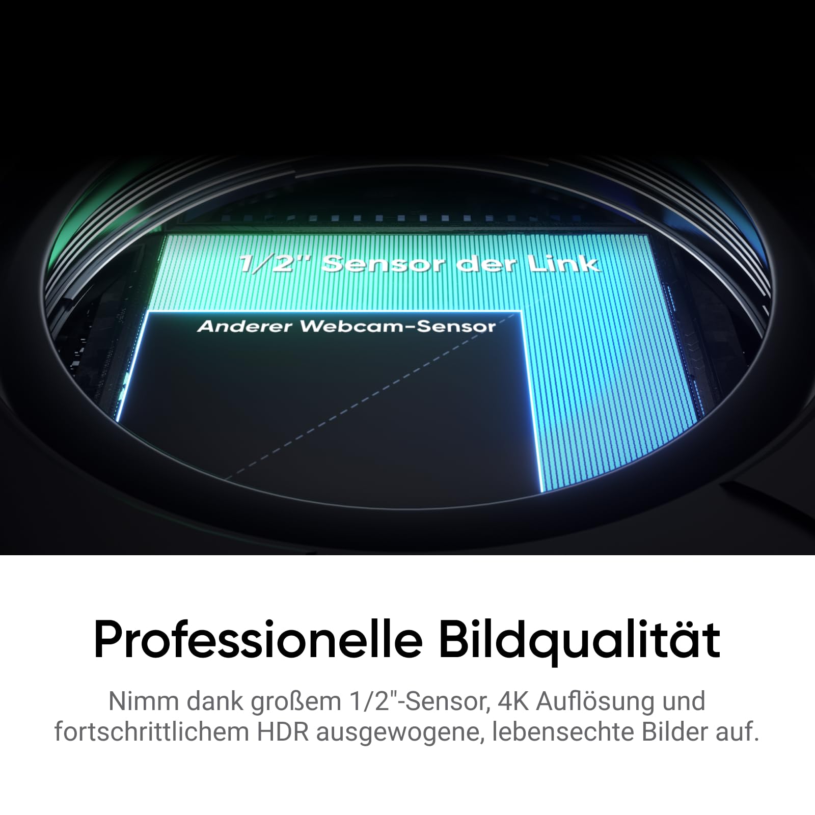 Insta360 Link 2C Standard Bundle Graphitschwarz - 4K Webcam für PC/Mac, 1/2" Sensor, Auto-Framing, HDR, Mikro mit KI-Geräuschunterdrückung, Gestestenkontrolle für Streaming, Videoanrufe, Gaming 2