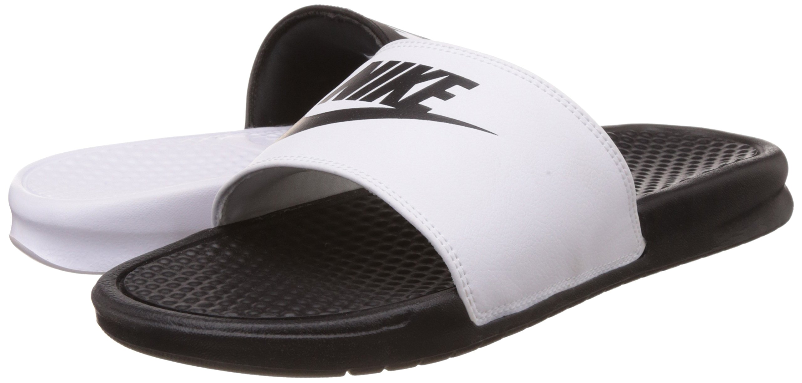 Galleon Nike Mens Benassi JDI Mismatch Slide Sandals Black/White 10 D