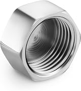 Invena Pipe Tube Fittings Chrome Plug Stop End Cap 1/2 Inch Female view 3