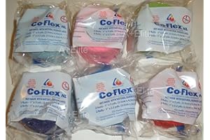 COFLEX Andover CO-Flex NL 1"x5Yds Bright Color Variety 12-Pack Cohesive Flexible Elastic Latex Free Bandage Compression Self Adherent Wrap Vet Kids Children Animals Pets Cats Dogs Horses 5100CP