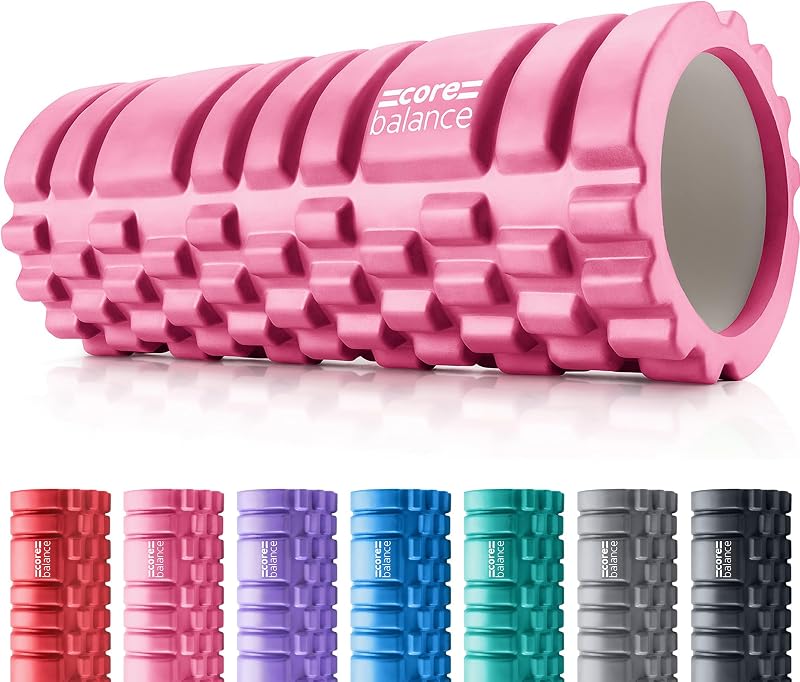 Core Balance Foam Roller Deep Tissue Massage Grid Roller 33x14 cm EVA