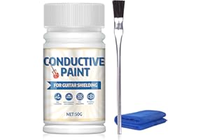 WANJAO Conductive Paint, Guitar Shielding Paint, Shielding Paint For Electric Guitar, Water-Based, Reduces Hum,Noise & Radio Interference, for Versatile Surfaces, for guitar Cavity Shielding, 50ml