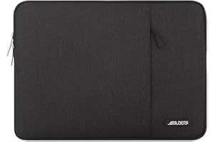 MOSISO Laptop Case 13.3 inch, 13-13.3 inch Laptop Sleeve Compatible with MacBook Air/Pro 13/Pro 14 M5 M4 M3 M2 M1, HP Dell ASUS Lenovo,Polyester Vertical Computer Sleeve Bag with Pocket, Black