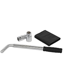 EPAuto Telescoping Lug Wrench, Wheel Wrench with CR-V Sockets (17/19, 21/23mm)