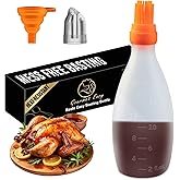 Silicone Pastry Brush, All-in-One Silicone Basting Brush with Sauce Bottle, Heat Resistant BBQ Accessories and Cooking Gadget