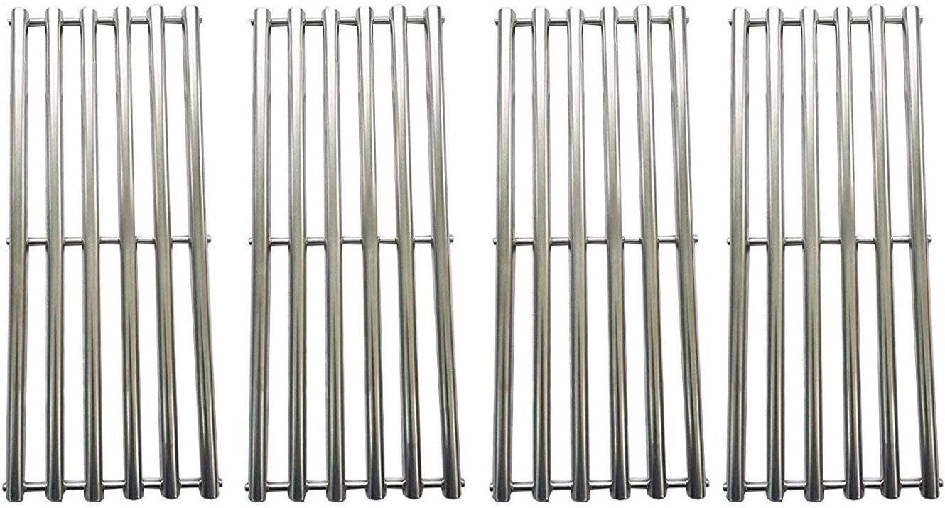 Zljoint Stainless Steel Cooking Grid Replacement for Gas Grill Model Charbroil 463250910,Charbroil 463250308, 463250811, 463250910, 463251012, 463251913; Master Forge GD4825, GD4825S, GD4833, Set of 4