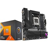 AMD Ryzen 7 7800X3D Processor with GIGABYTE B650M Elit AX Motherboard | Micro Center CPU Motherboard Combo, AI Ready, AM5, DDR5, PCIe 5.0, USB-C 3.2 Gen 2, WIFI6E, Micro ATX